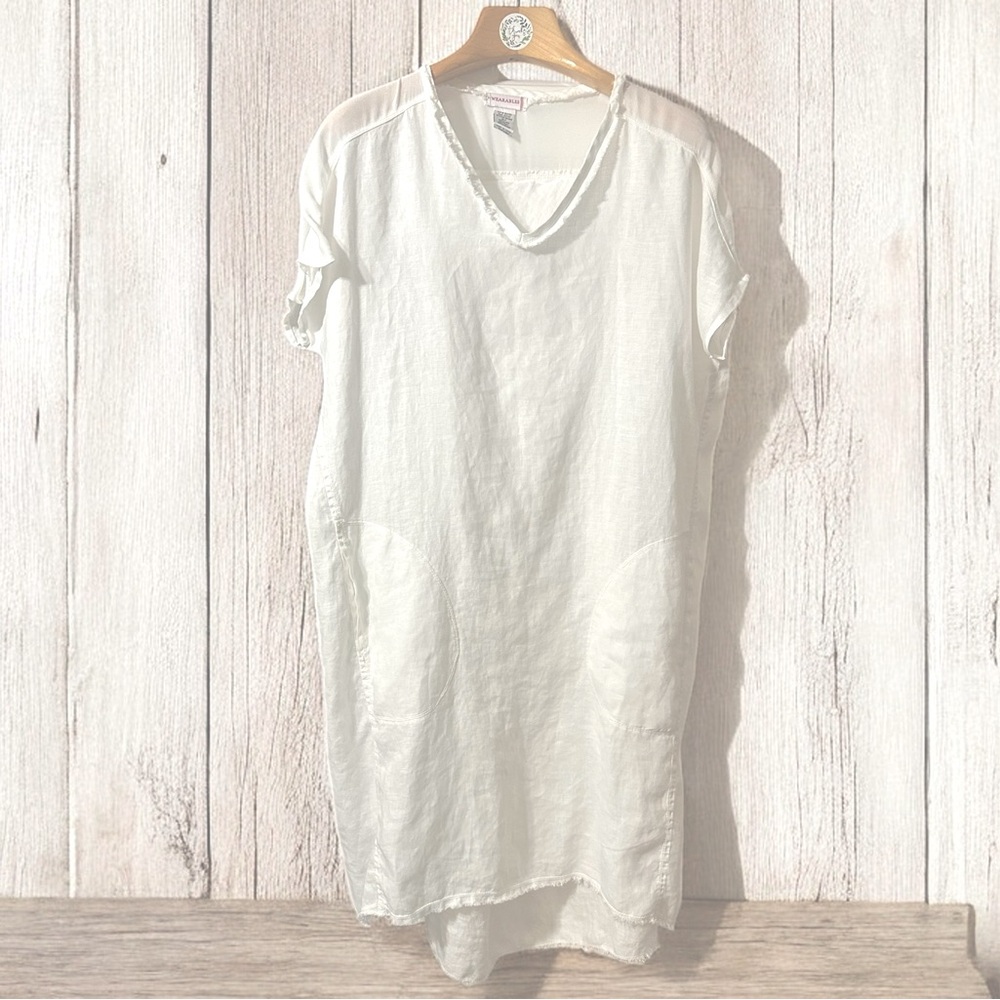 Wearables Cotton Linen Tunic Shift Dress